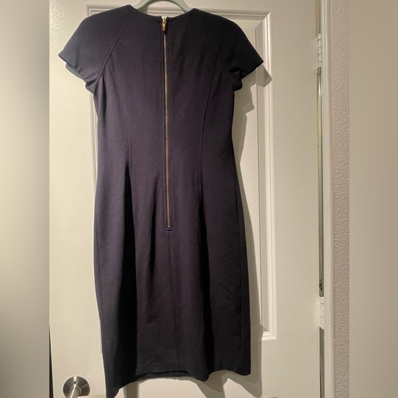 Ralph Lauren Navy Dress w gold zipper - Picture 2 of 6